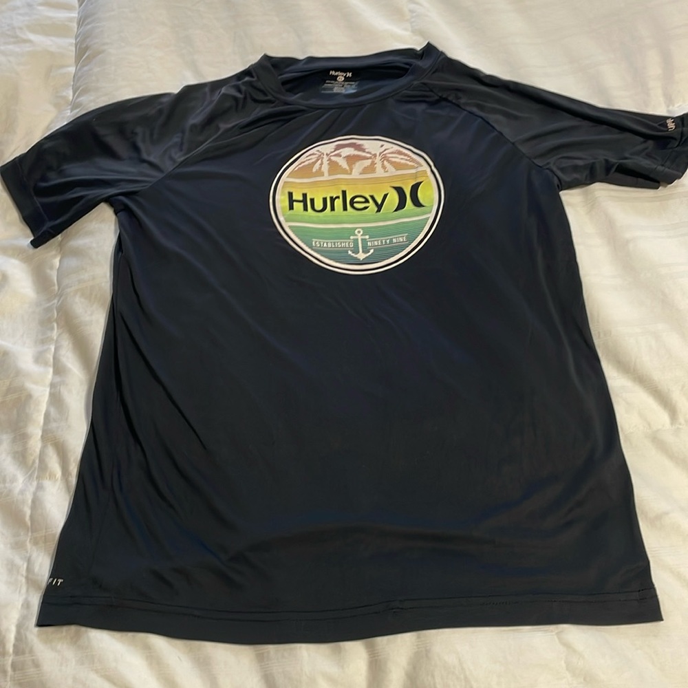 Hurley Nike DriFit Swim Rashguard Shirt UPF 50